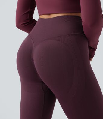 OneForm Seamless Flow Crossover High Waisted Scrunch Yoga 7/8 Leggings OneForm Seamless Flow Crossover High Waisted Scrunch Yoga 7/8 Leggings