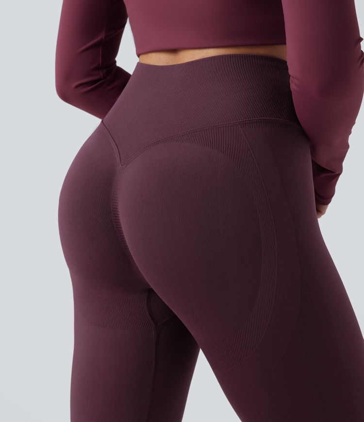 OneForm Seamless Flow Crossover High Waisted Scrunch Yoga 7/8 Leggings OneForm Seamless Flow Crossover High Waisted Scrunch Yoga 7/8 Leggings