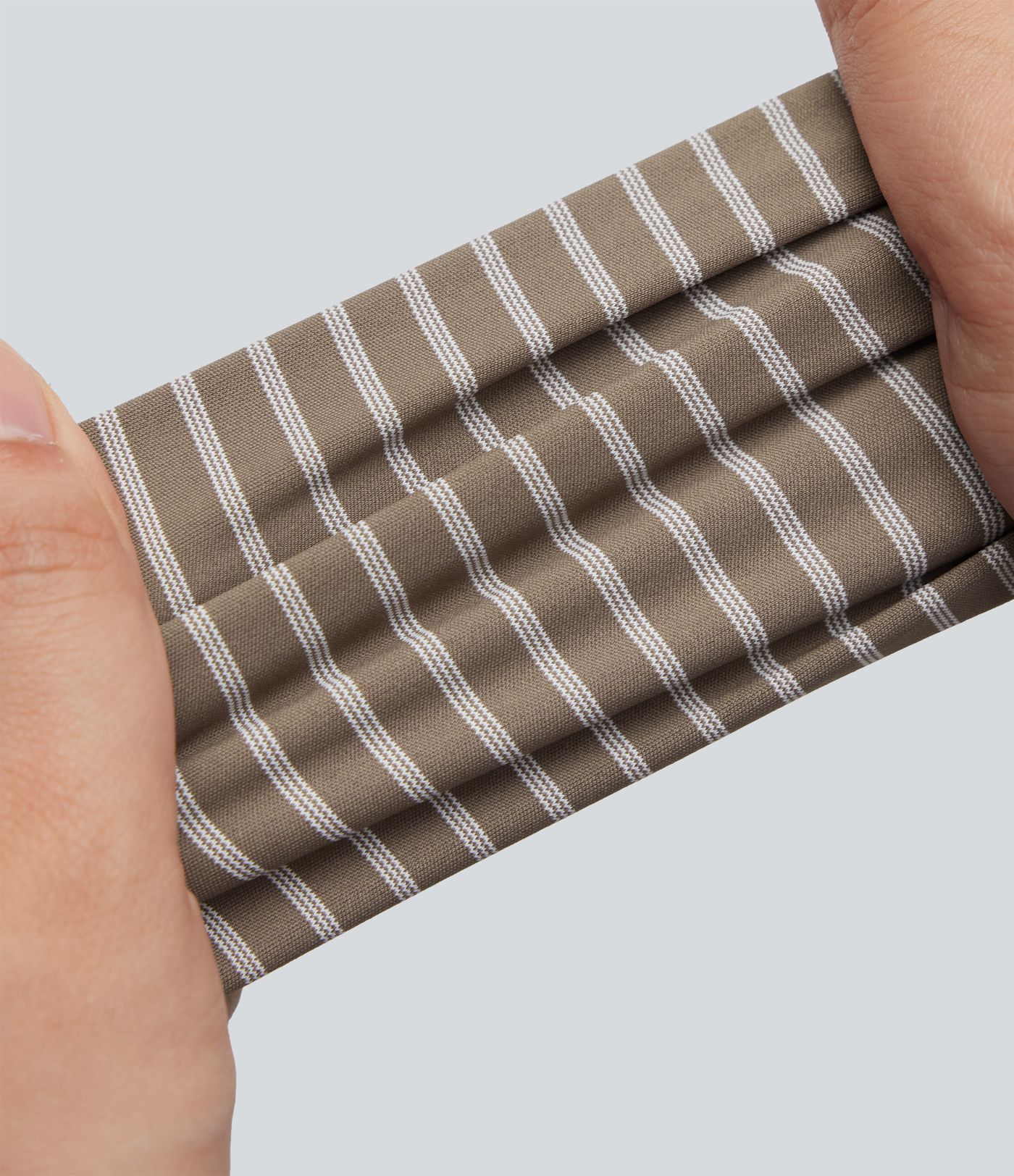 Round Neck Long Sleeve Button Fly Stripes Work Top