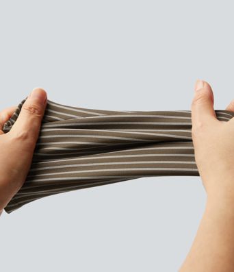 Halara Flex™ Mid Rise Drawstring Tapered Stripe Work Pants with Pockets