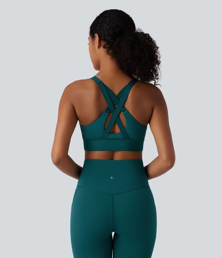 SpeedWave™ Medium Support Zipper Quick Dry Running Sports Bra