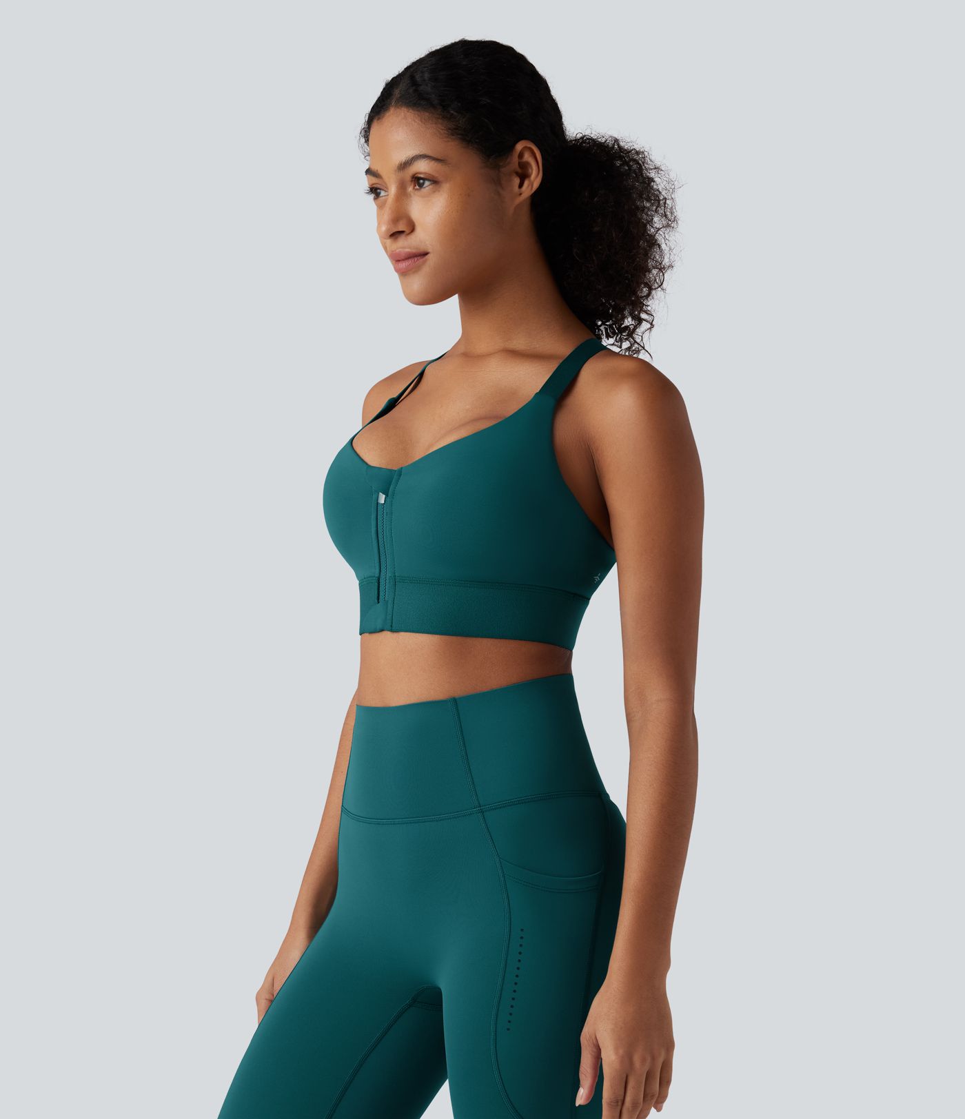 SpeedWave™ Medium Support Zipper Quick Dry Running Sports Bra