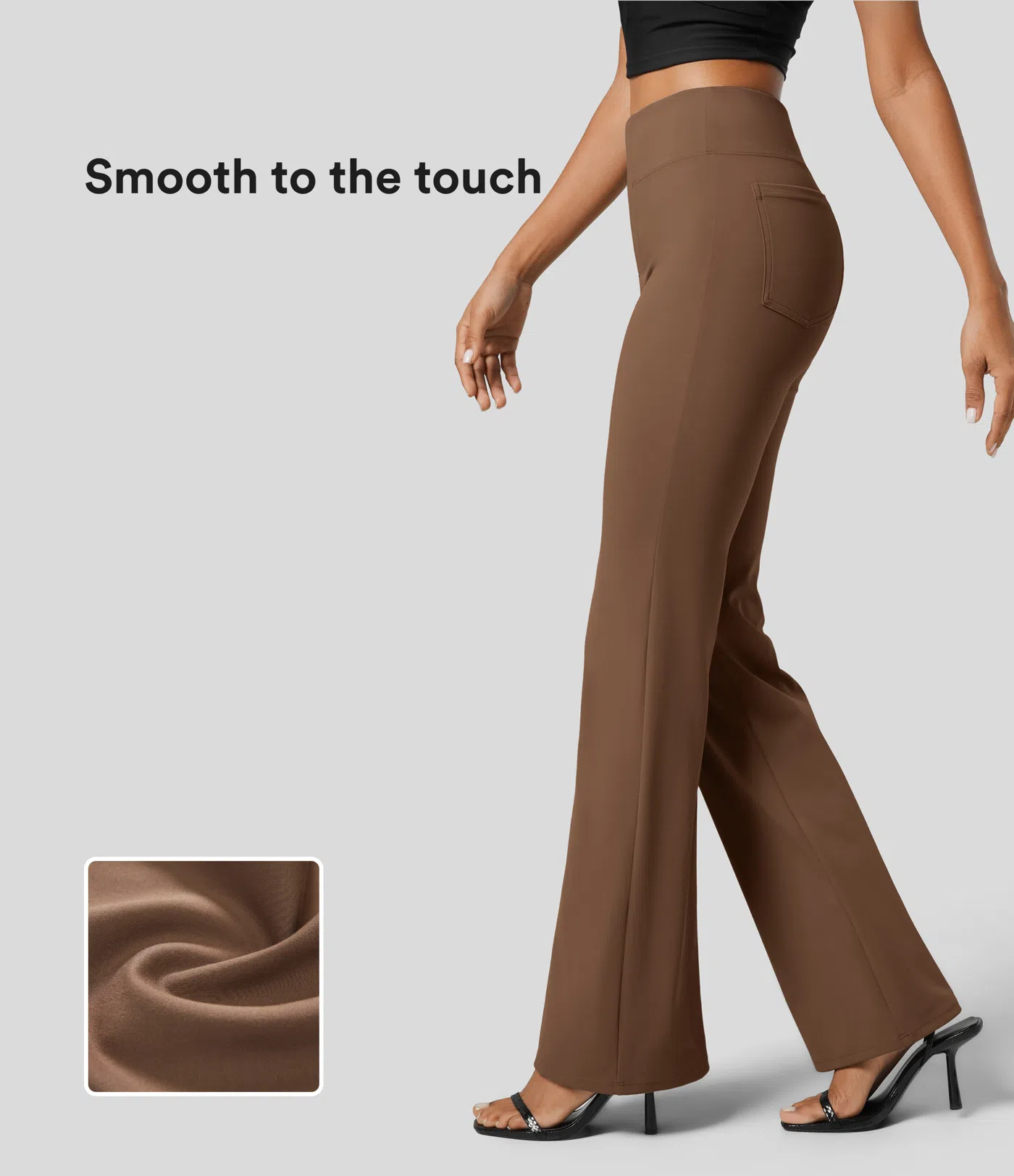 Halara Flex™ Dehnbare Stoffhose mit hohem Bund und Seitentasche hinten