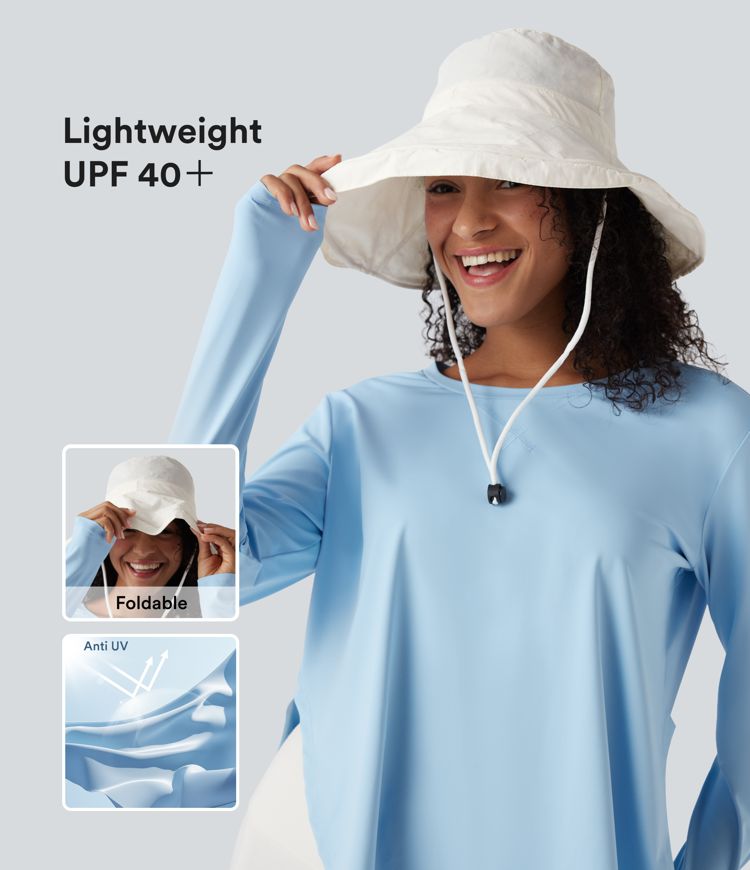 Wide Brim Adjustable Casual Sun Hat-UPF40+