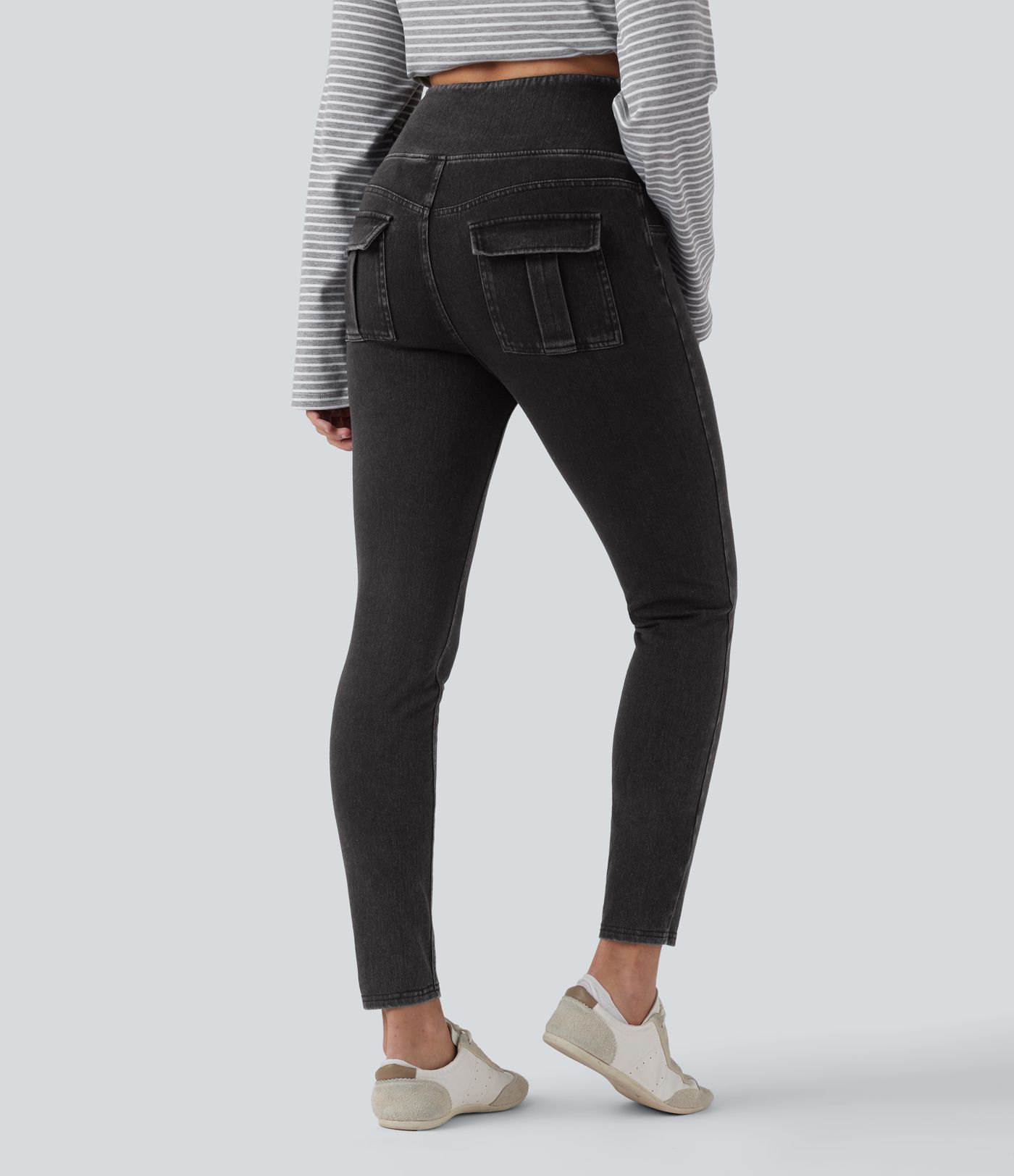 Halara Flex™ High Waisted Tummy Control Denim Casual Leggings with Pockets