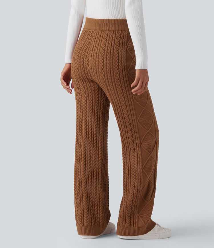 Mid Rise Drawstring Casual Sweater Pants