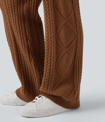 Mid Rise Drawstring Casual Sweater Pants