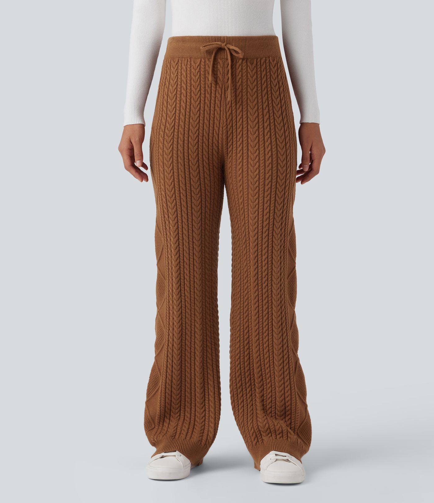 Mid Rise Drawstring Casual Sweater Pants