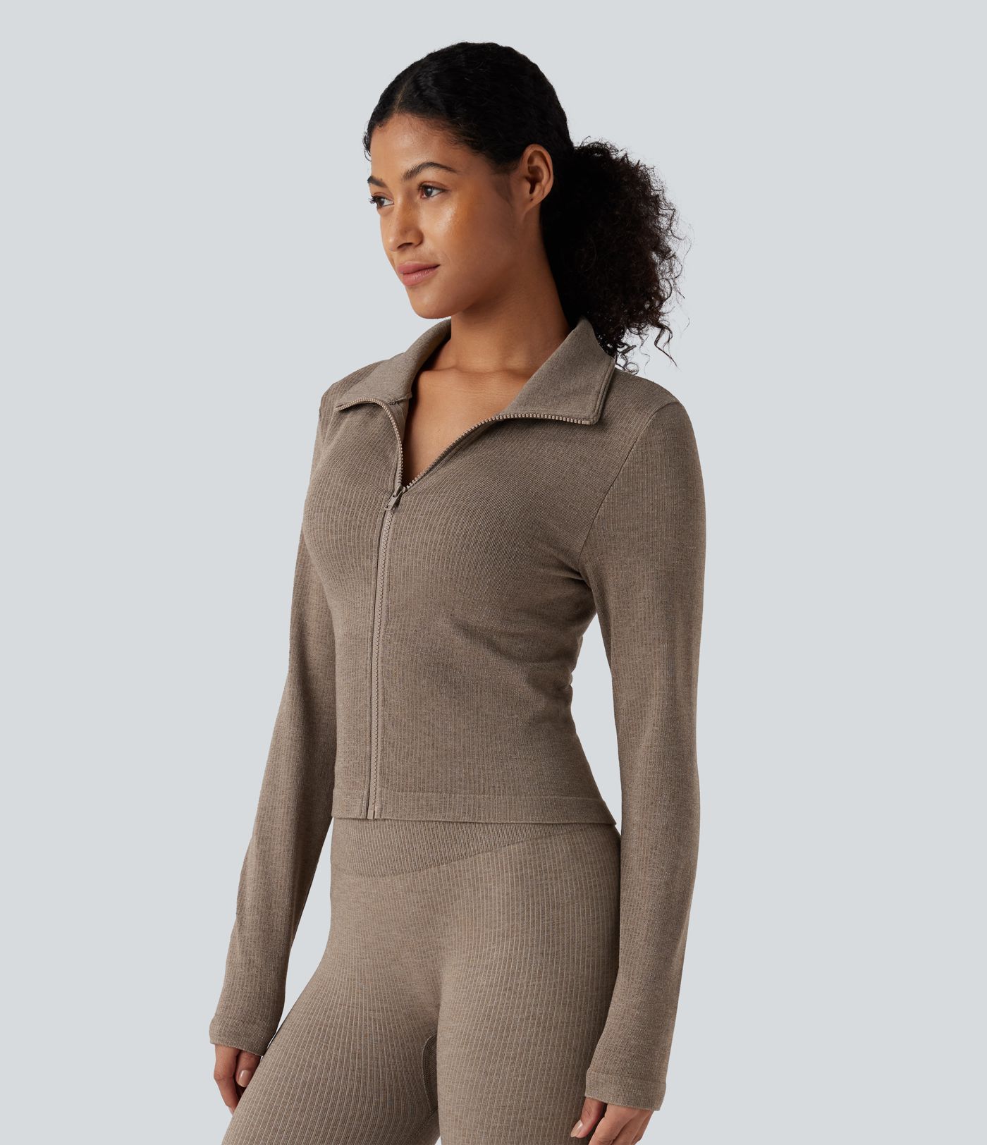 OneForm Seamless Flow Zipper Long Sleeve Yoga Warming Jacket