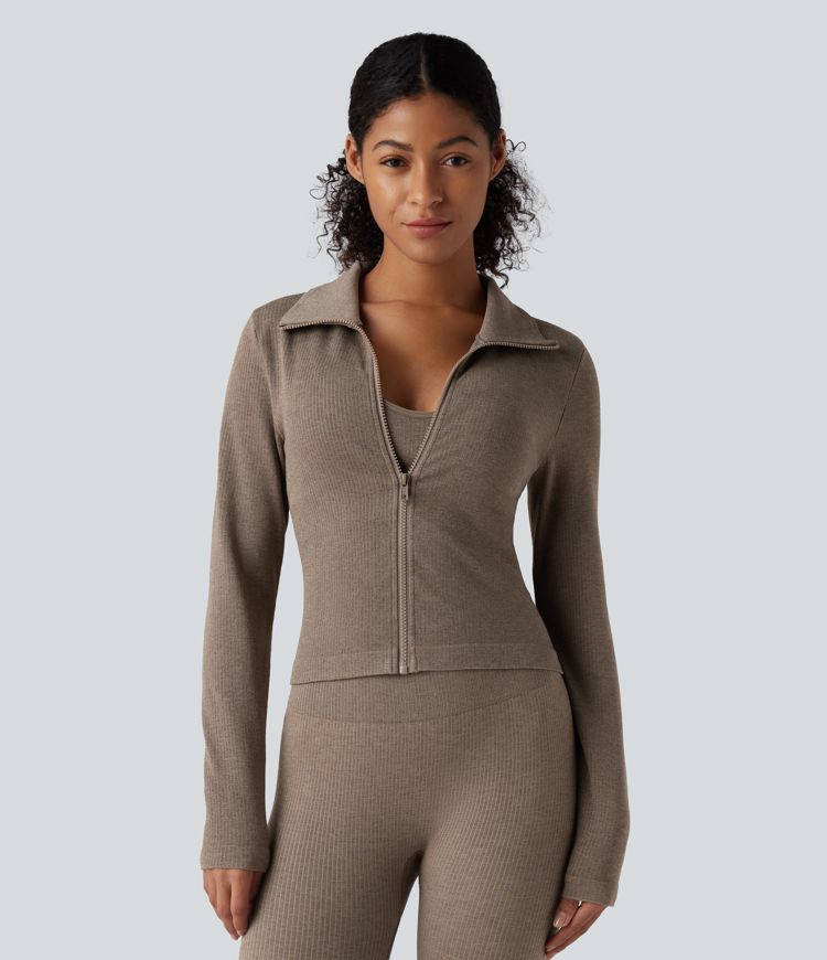 OneForm Seamless Flow Zipper Long Sleeve Yoga Warming Jacket