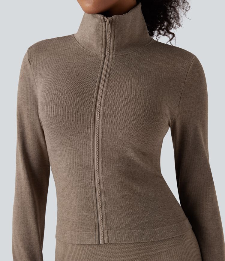 OneForm Seamless Flow Zipper Long Sleeve Yoga Warming Jacket