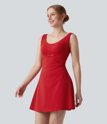 Halara UltraSculpt™ Vestido deportivo mini de tenis 2 en 1 con push-up y bolsillos — Edición Easy Peezy