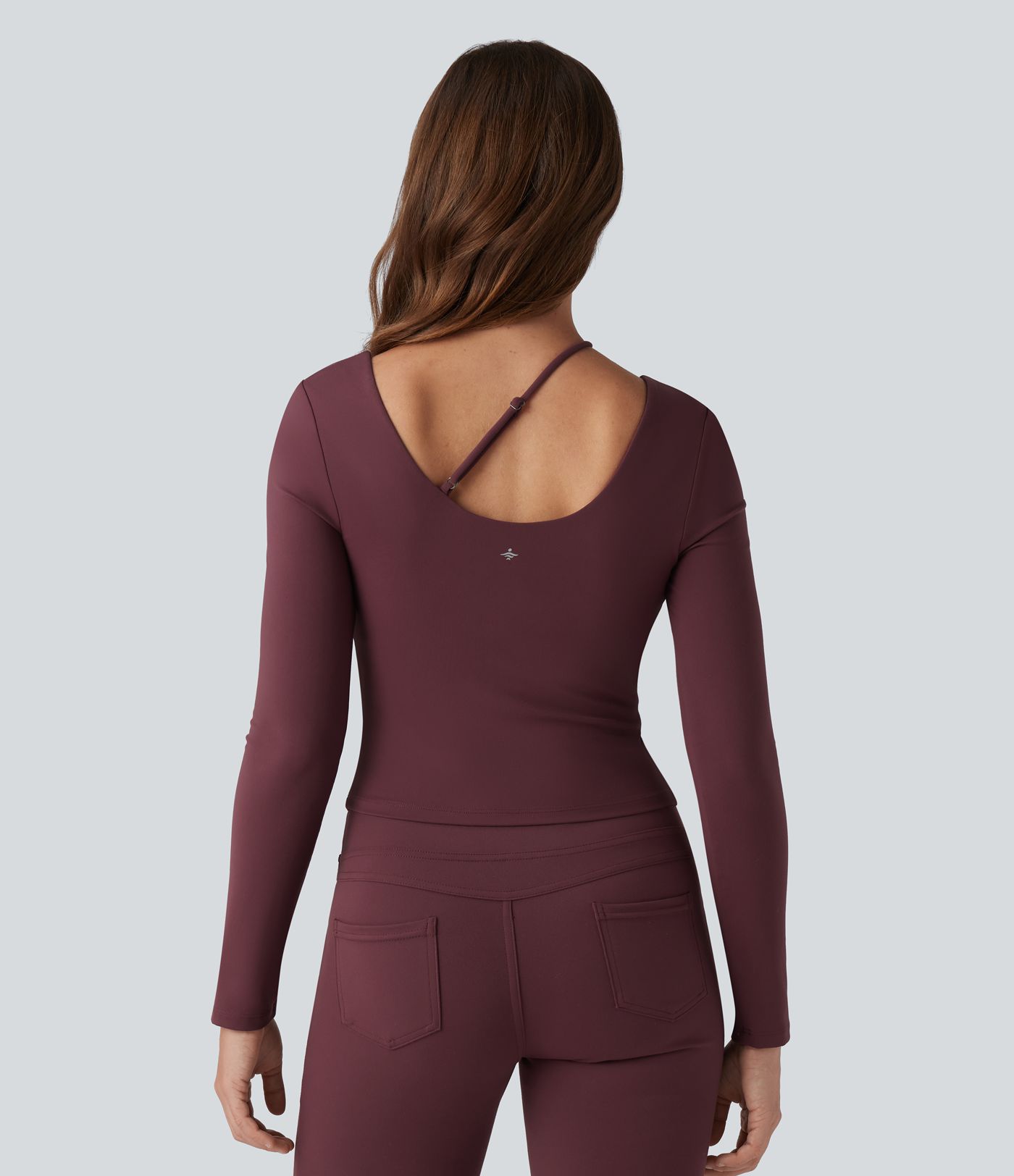 SoftlyZero™ Plush Asymmetric Neck Push-Up Long Sleeve Yoga Sports Top