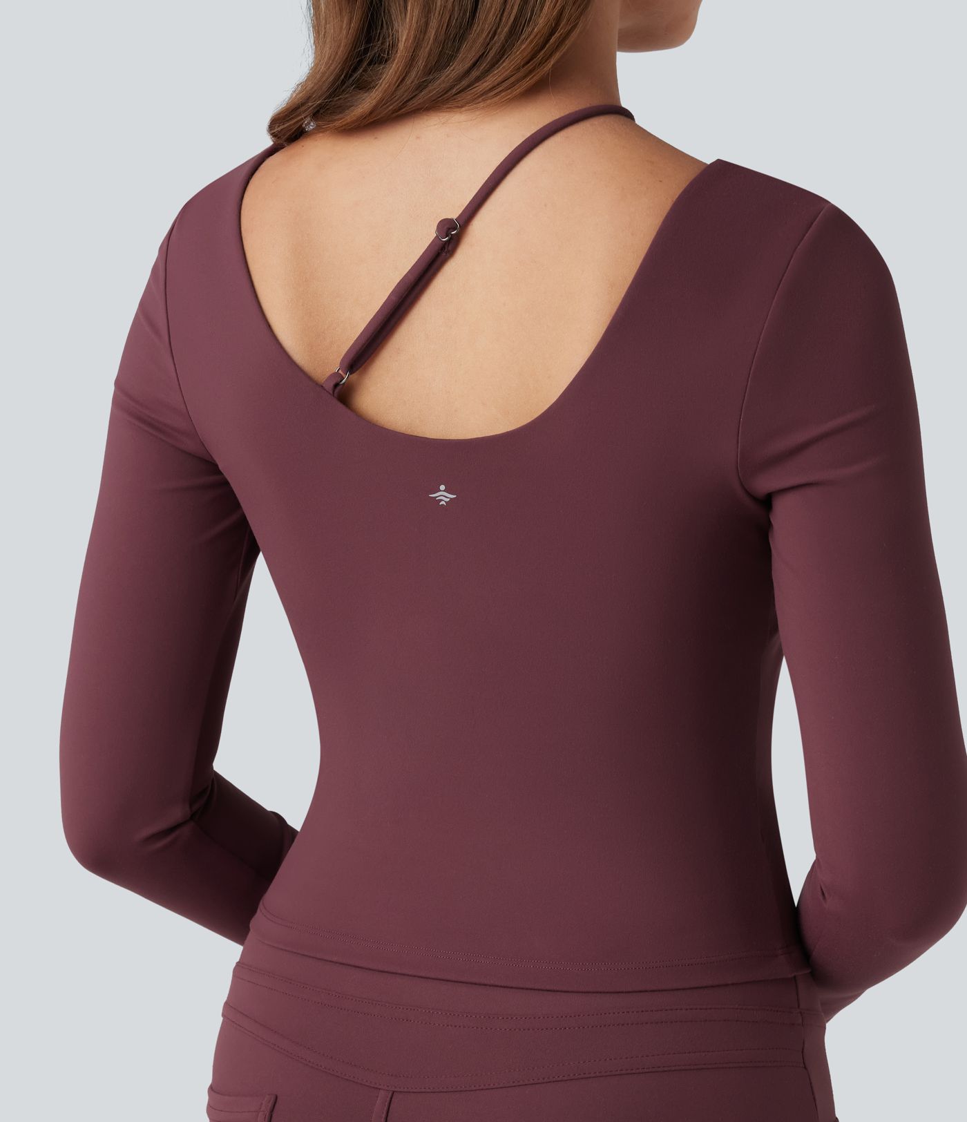 SoftlyZero™ Plush Asymmetric Neck Push-Up Long Sleeve Yoga Sports Top