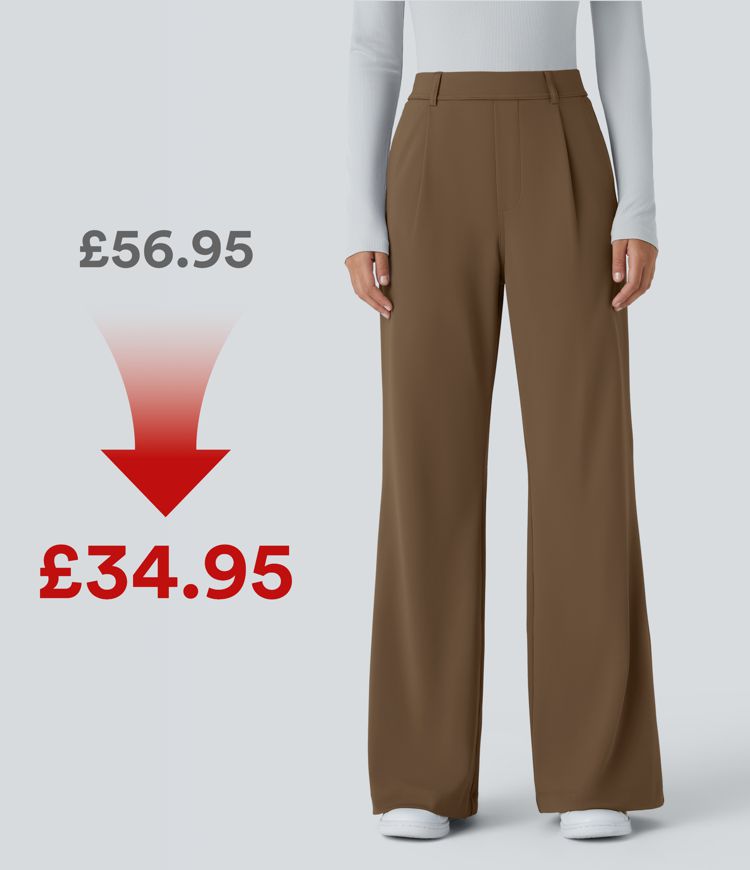 Halara Flex™ High Waisted Pocket Work Flare Trousers