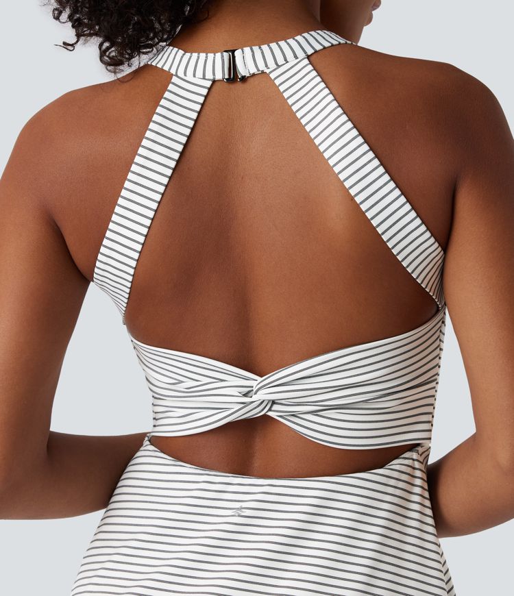 Stripe 2-in-1 Mini Dance Active Dress-Easy Peezy Edition