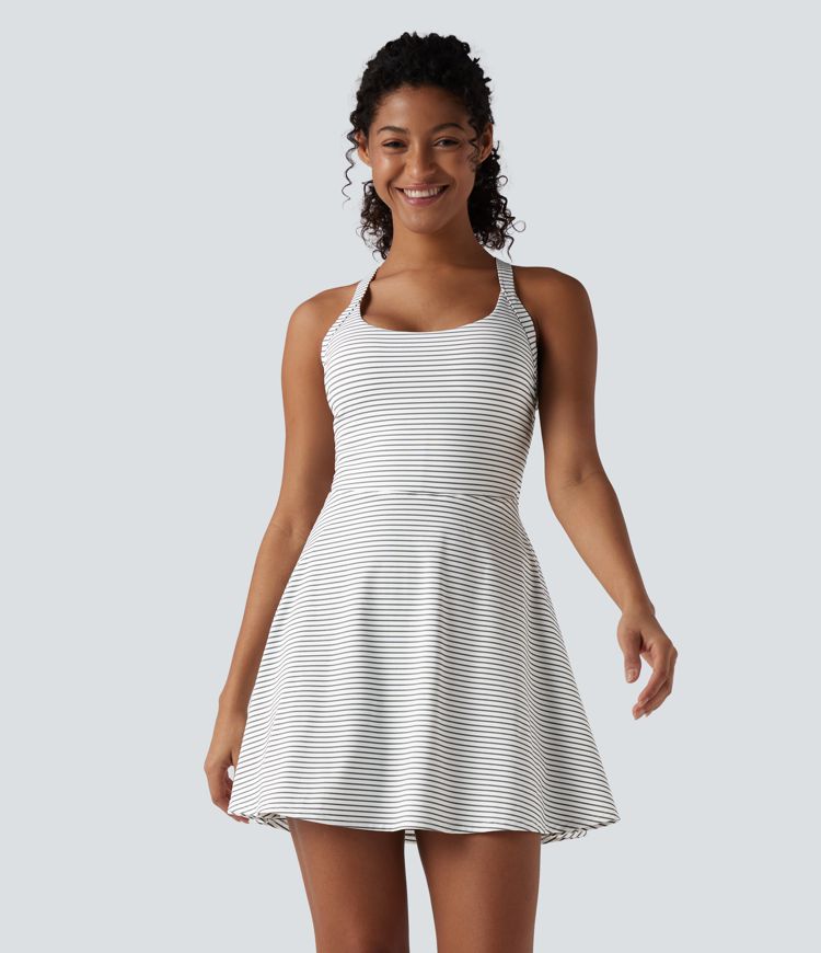 Stripe 2-in-1 Mini Dance Active Dress-Easy Peezy Edition