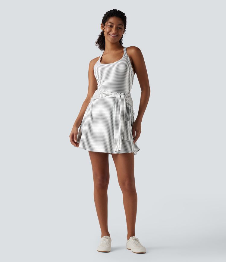 Stripe 2-in-1 Mini Dance Active Dress-Easy Peezy Edition
