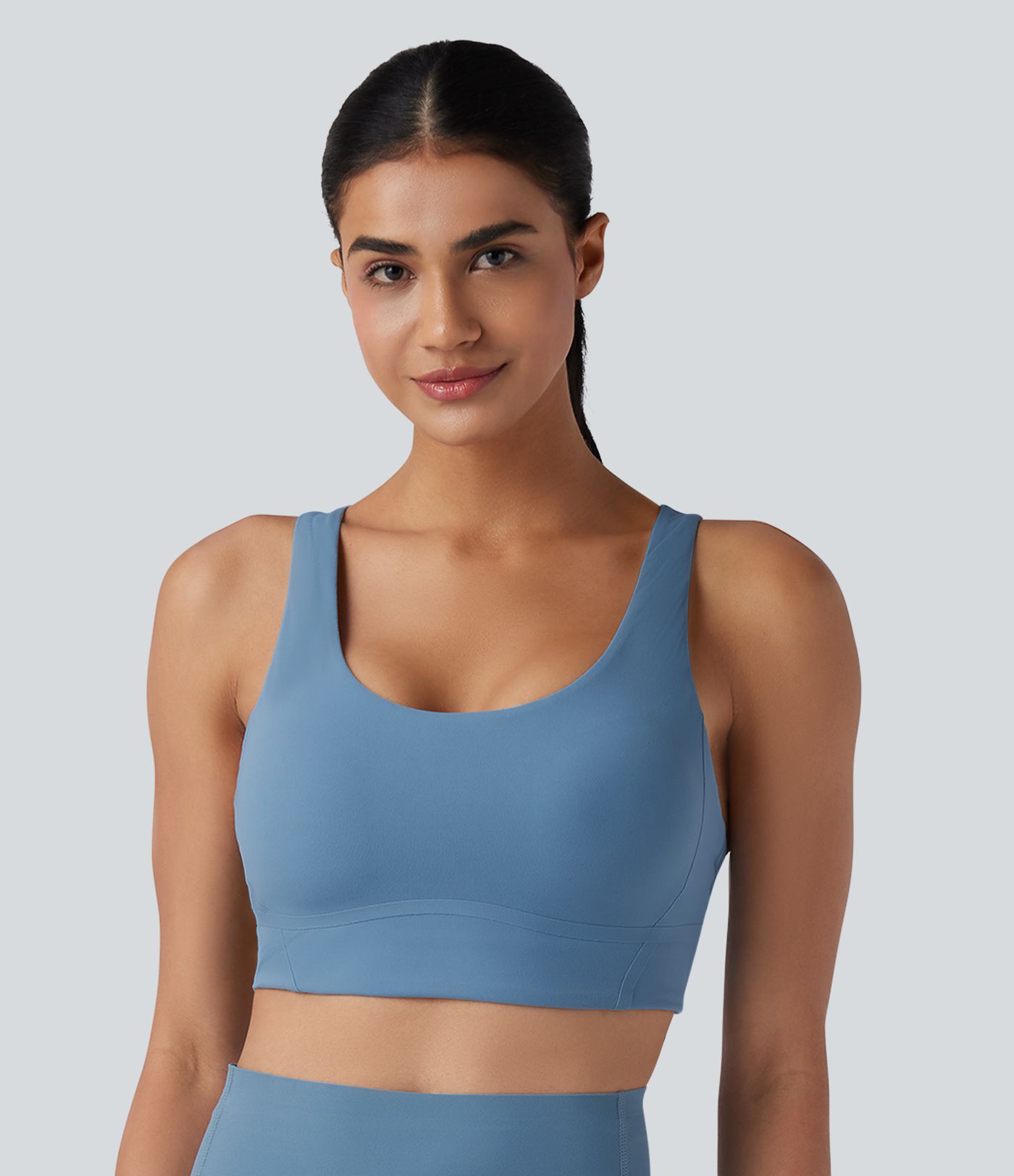 Halara UltraSculpt™ Medium Support Molded Cups Crisscross Adjustable Buckle Training Sports Bra