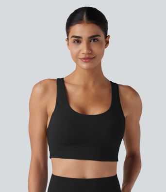 Halara UltraSculpt™ Medium Support Molded Cups Crisscross Adjustable Buckle Training Sports Bra