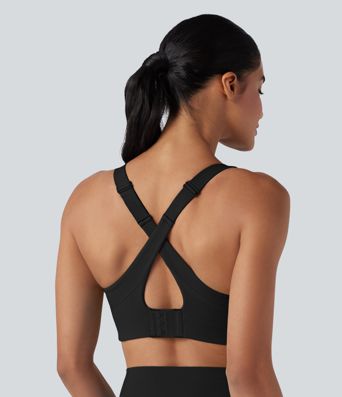 Halara UltraSculpt™ Medium Support Molded Cups Crisscross Adjustable Buckle Training Sports Bra