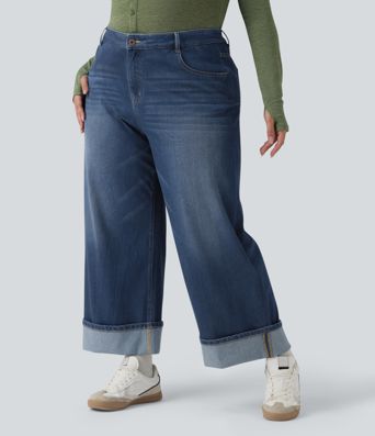 Distressed Denim Dark Blue