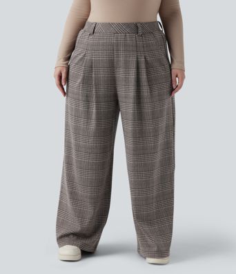 Brown Houndstooth Plaid