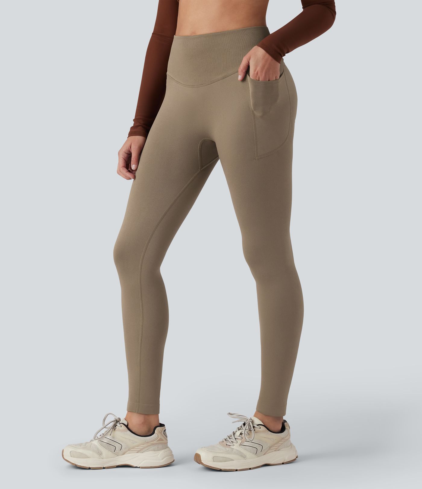 OneForm Seamless Flow leggings de yoga sin costuras de talle alto con bolsillos