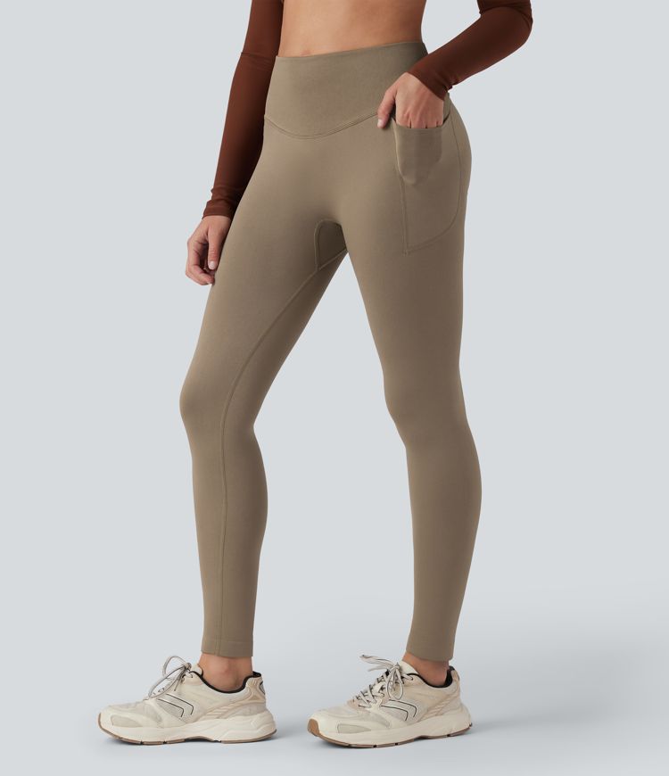 OneForm Seamless Flow leggings de yoga sin costuras de talle alto con bolsillos