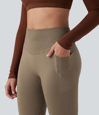 OneForm Seamless Flow leggings de yoga sin costuras de talle alto con bolsillos
