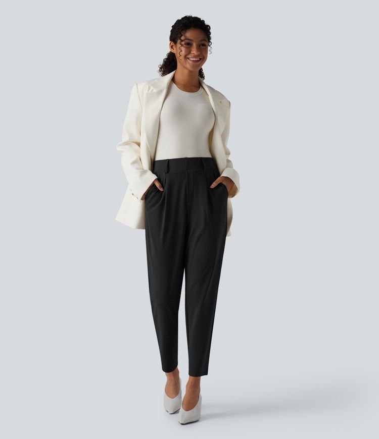 Halara Flex™ High Waisted Tapered Work Trousers with Pockets
