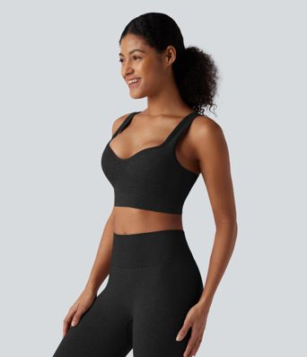 OneForm Seamless Flow urheilurintaliivit joogaan – saumattomat, kevyt tuki, push-up, muotoillut kupit, lämmittävä