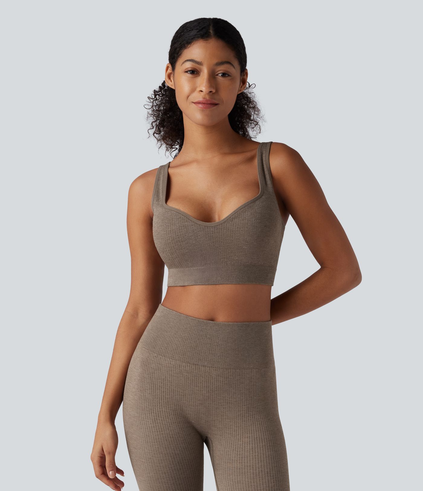 OneForm Seamless Flow Brassière de sport push-up chaude yoga à maintien léger avec bonnets moulés