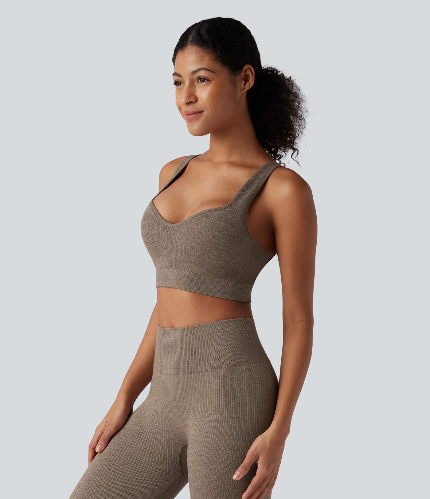 OneForm Seamless Flow Brassière de sport push-up chaude yoga à maintien léger avec bonnets moulés