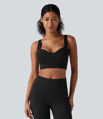 OneForm Seamless Flow urheilurintaliivit joogaan – saumattomat, kevyt tuki, push-up, muotoillut kupit, lämmittävä