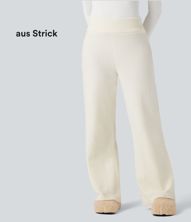 Baggy-Lounge-Sweathose aus Strick mit mittelhohem Bund