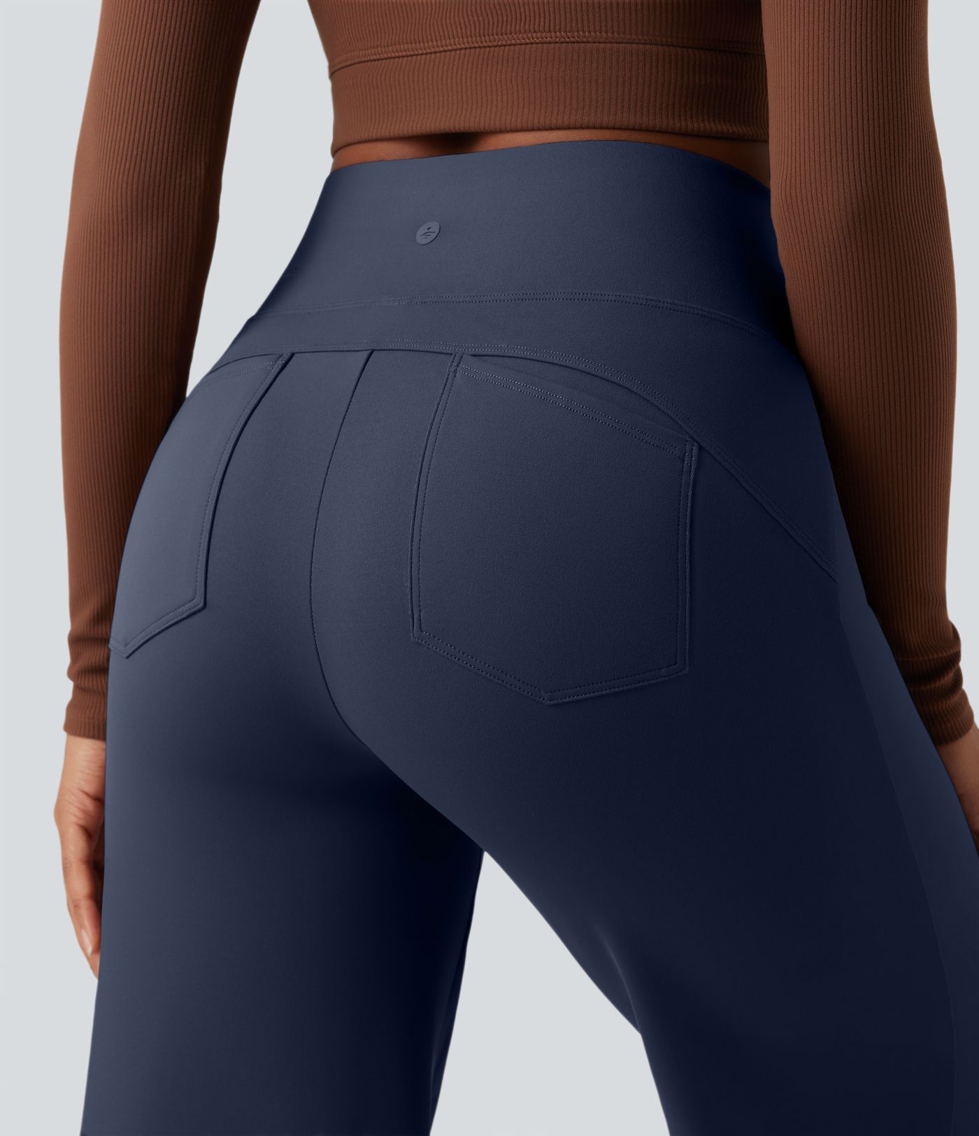 DayStretch High Waisted Tummy Control Wide Leg Yoga Trousers with Pockets