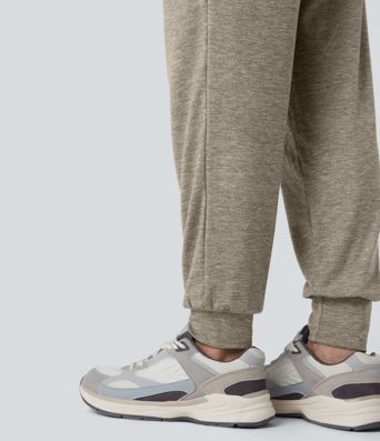 High Waisted Ruched Heathered Yoga Joggers with Pockets