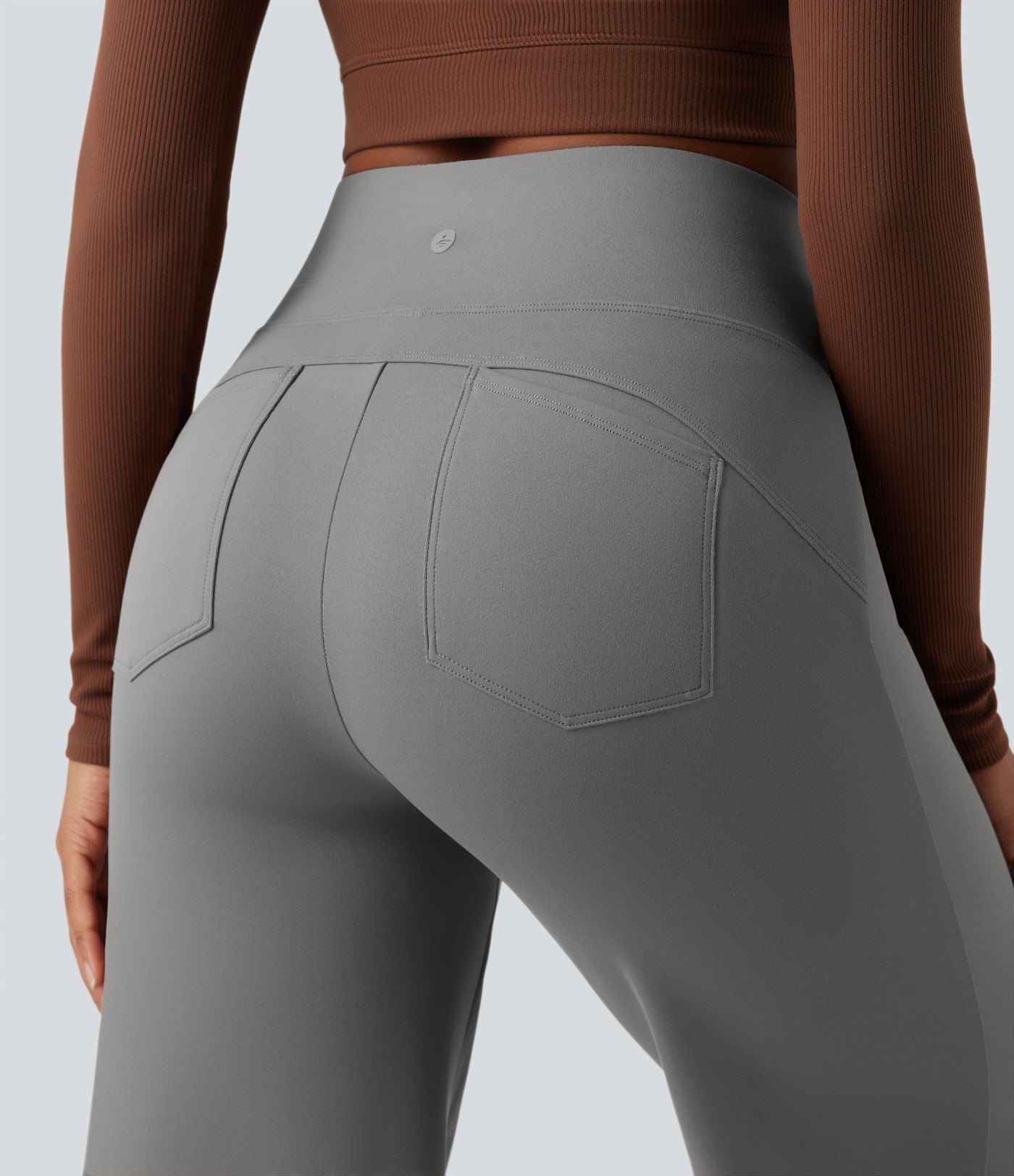 DayStretch High Waisted Tummy Control Wide Leg Yoga Trousers with Pockets