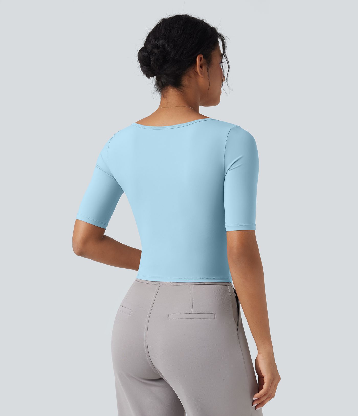 SoftlyZero™ Airy Scoop Neck Short Sleeve Cool Touch Work T-Shirt