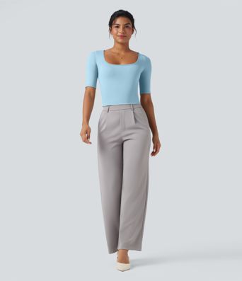 SoftlyZero™ Airy Scoop Neck Short Sleeve Cool Touch Work T-Shirt