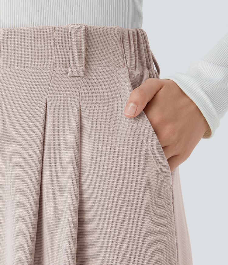 Halara Flex™ High Waisted wiht Pocket Wide Leg Waffle Women Suit Work Pants