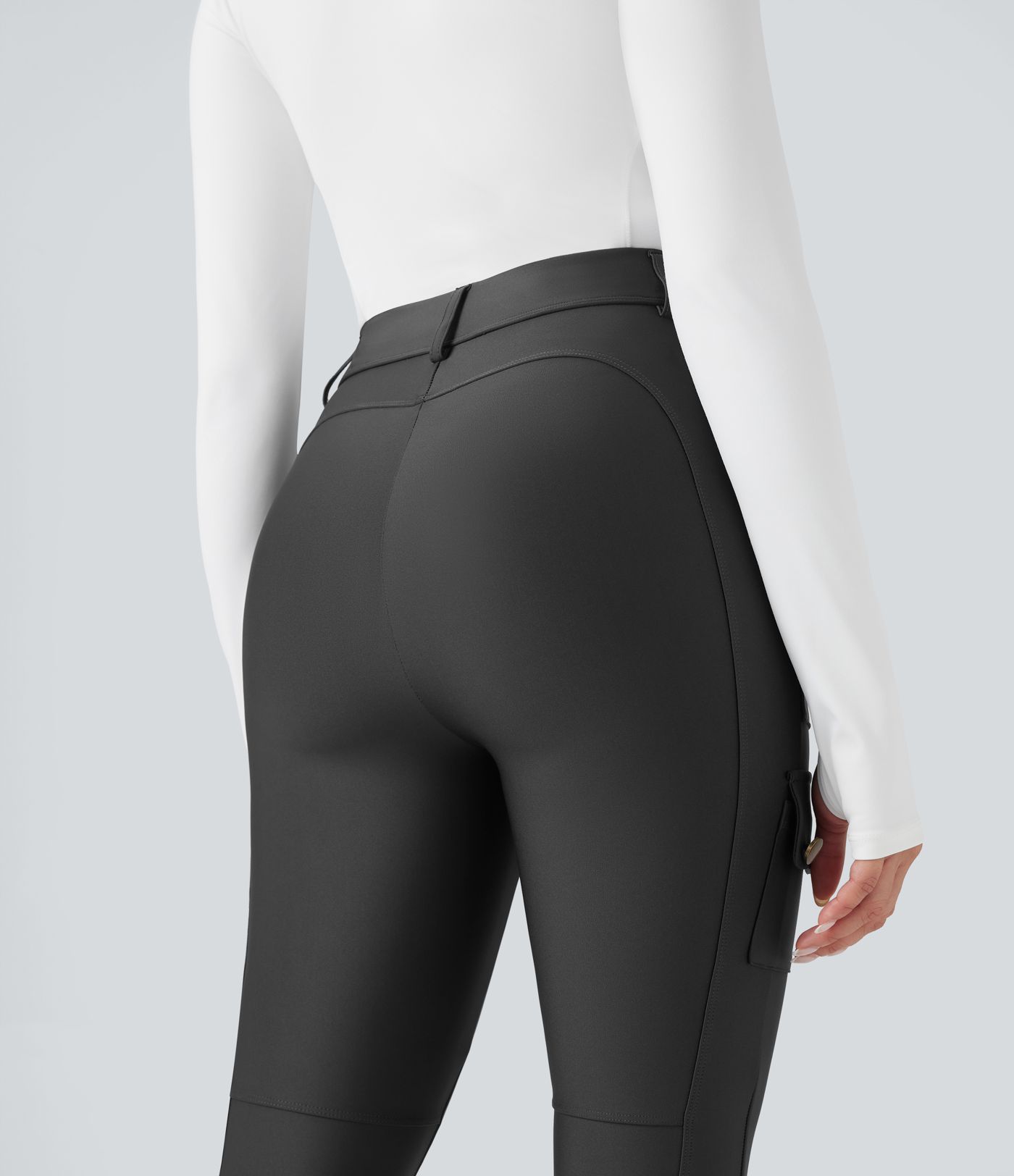 High Waisted Sheen 7/8 Leggings with Pockets