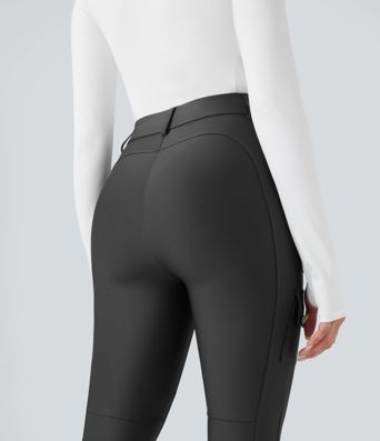 High Waisted Sheen 7/8 Leggings with Pockets