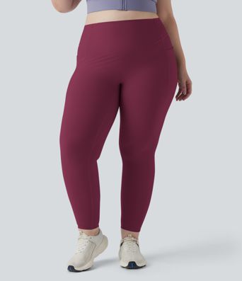Halara UltraSculpt™ SoCinched Leggings de cintura alta con control de abdomen, realce de glúteos, bolsillos y moldeado para tallas grandes