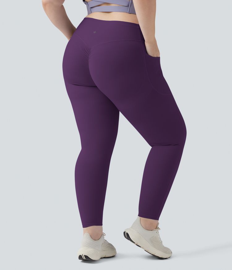 Halara UltraSculpt™ High Waisted Scrunch Butt Lifting Tummy Control Pocket Shaping Training Plus Size Leggings