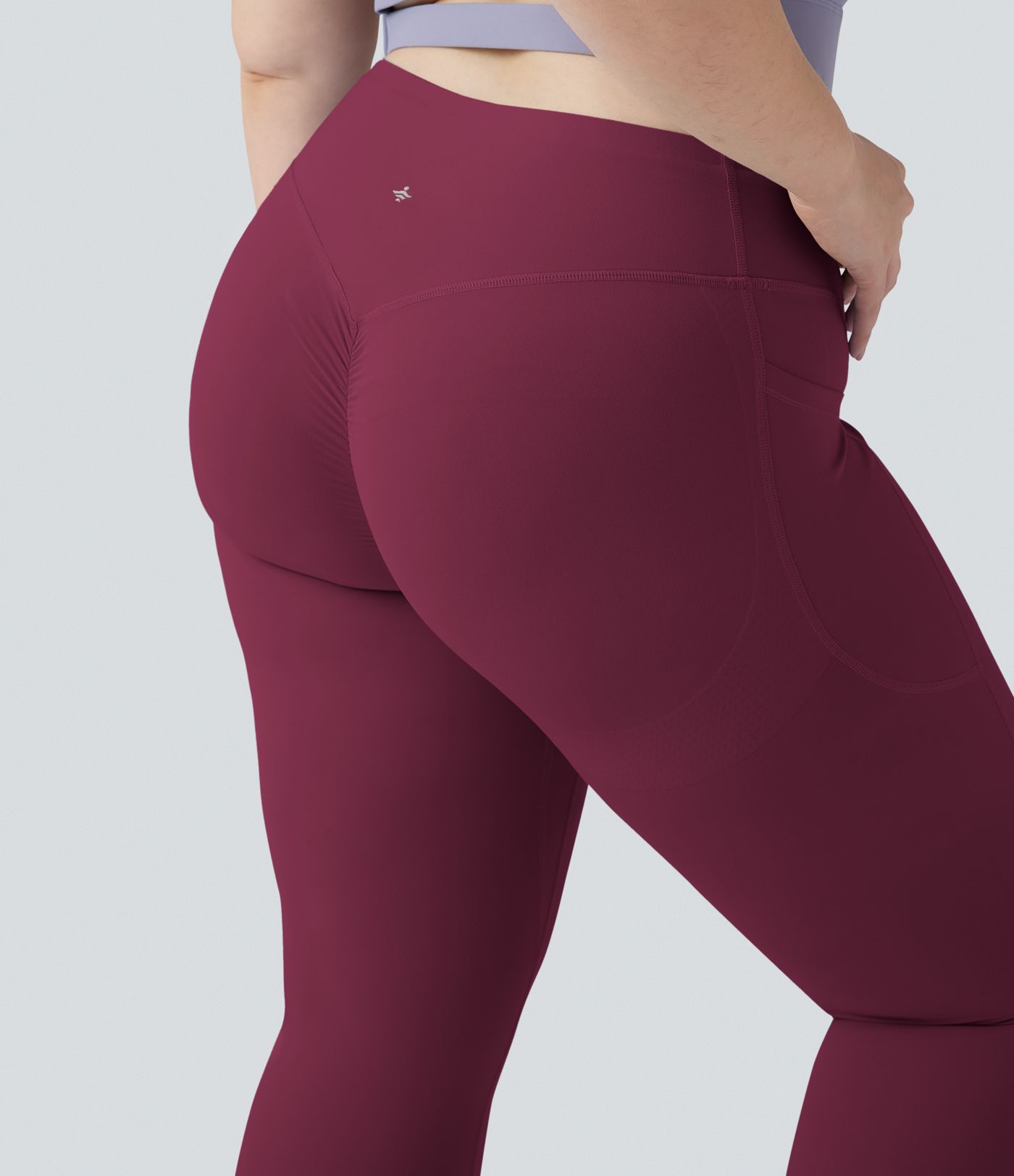 Halara UltraSculpt™ SoCinched Leggings de cintura alta con control de abdomen, realce de glúteos, bolsillos y moldeado para tallas grandes