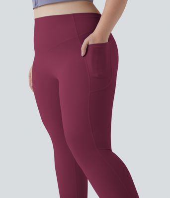Halara UltraSculpt™ SoCinched Leggings de cintura alta con control de abdomen, realce de glúteos, bolsillos y moldeado para tallas grandes