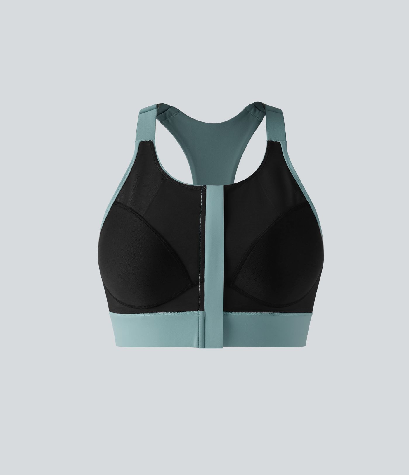 Brassière de sport zippée dos nageur à maintien moyen