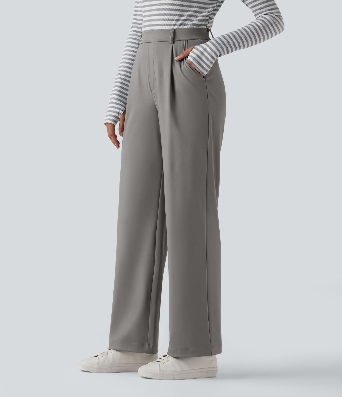 Halara Flex™ DayStretch High Waisted Slim Straight Leg Work Pants with Pockets